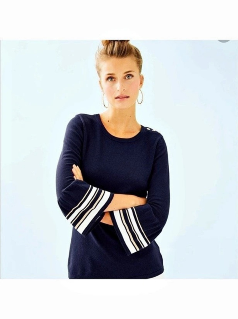 💙🆕 NWT Lilly Pulitzer Callee Sweater Top True Navy XLarge